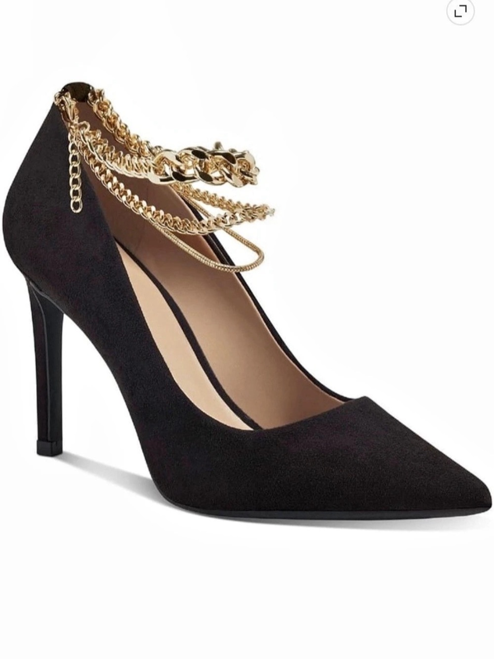 INC International Concepts Sadelle Pointed-Toe Chain-Detail Pumps